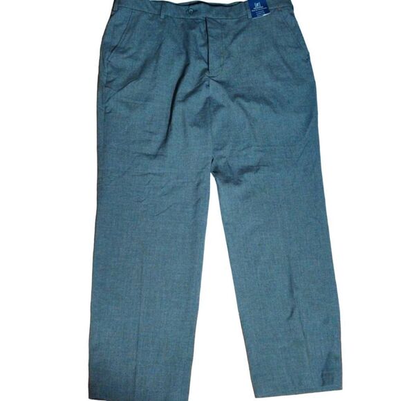 NWT 40x30 Charcoal Gray Flex Flat Front Pants - George - Picture 2 of 4